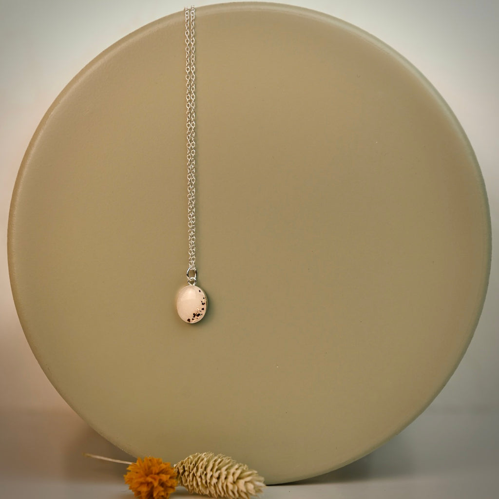 Heirloom Silver Oval Necklace