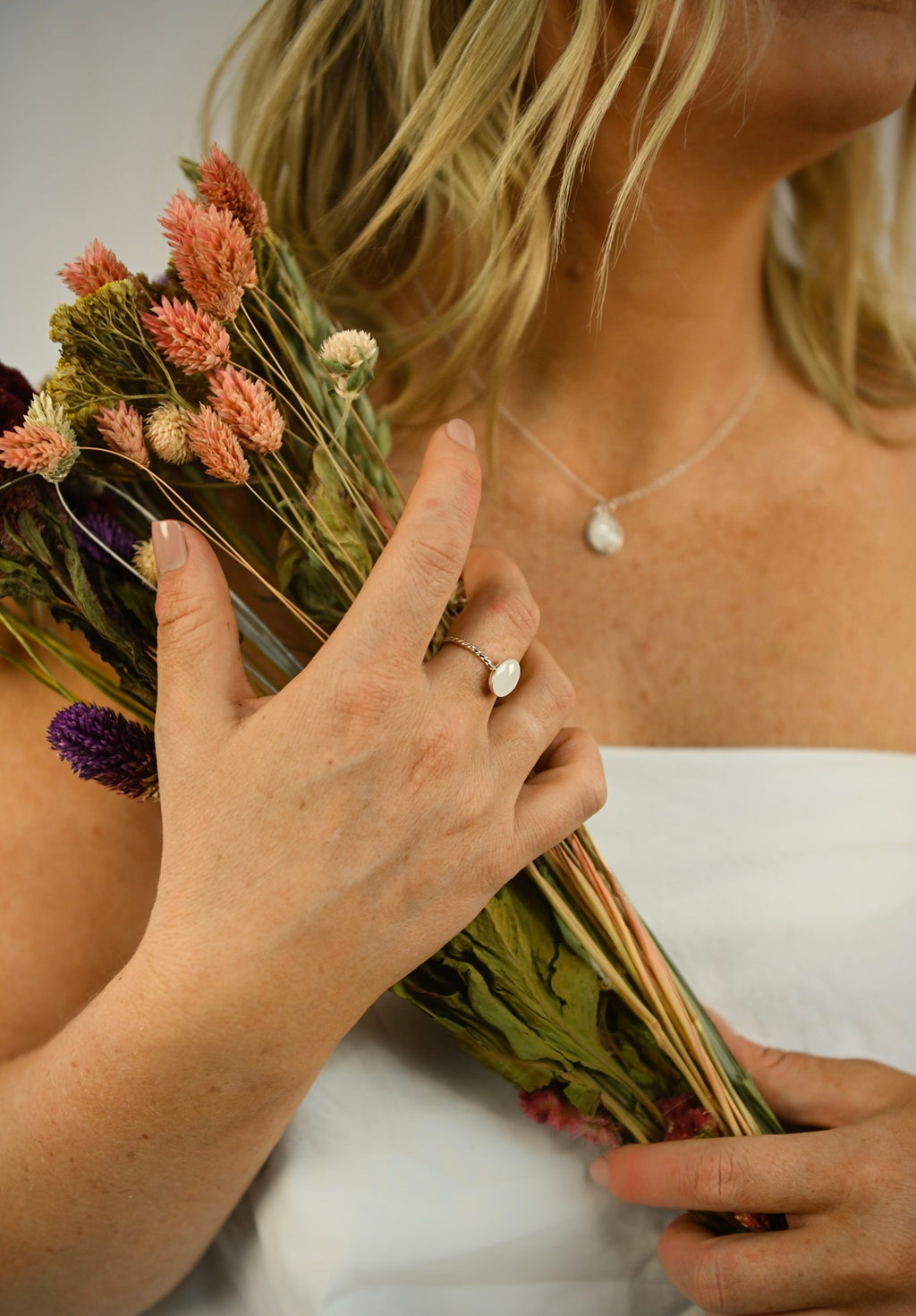 Heirloom Silver Oval Necklace