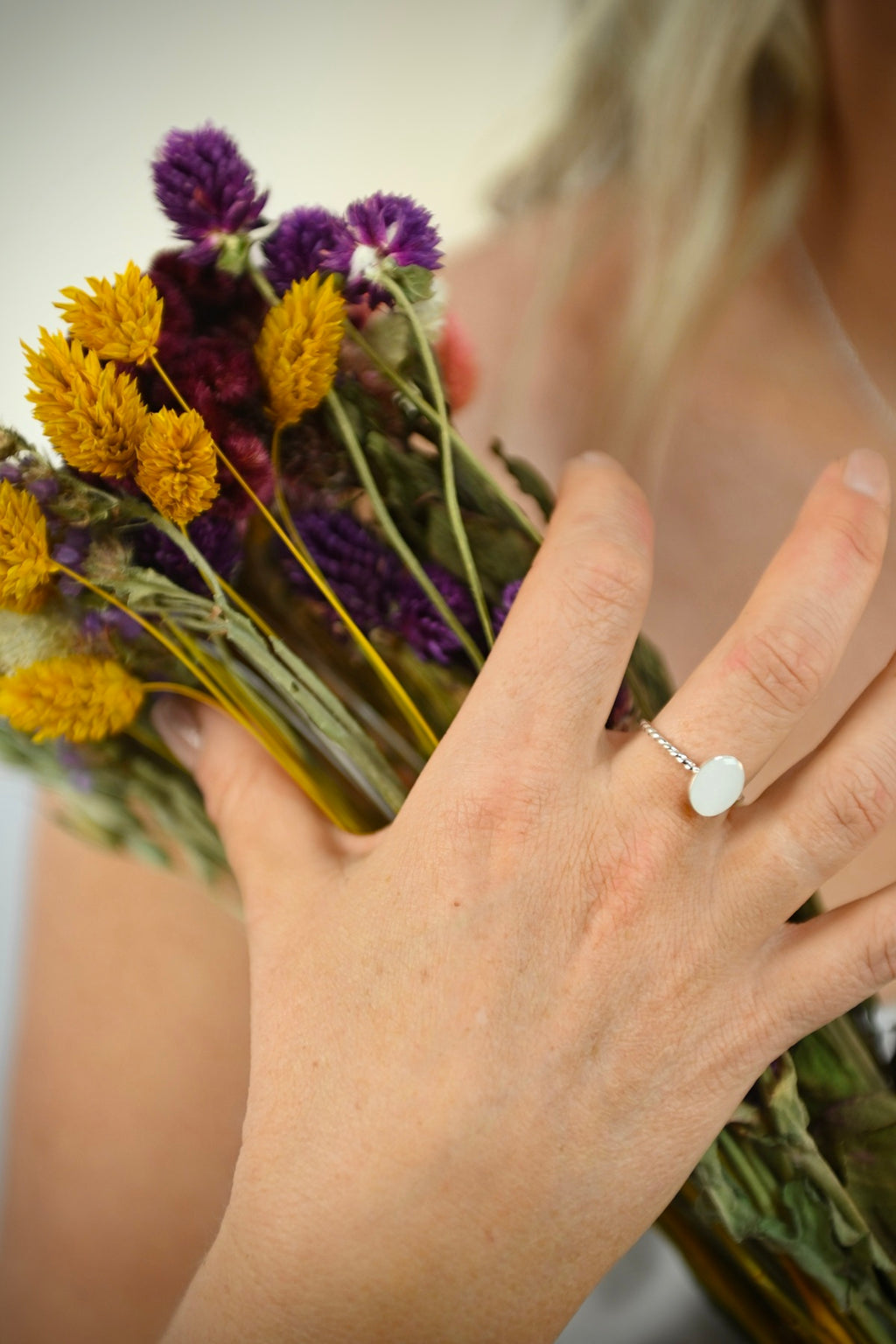 Ever Woven Silver Oval Ring